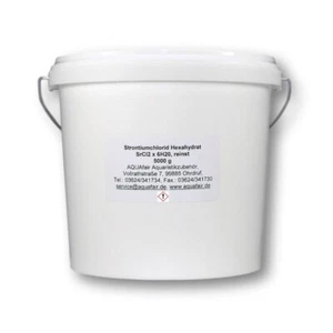 Strontiumchlorid-Hexahydrat Reinst Strontium Meerwasser Riffaquarium 5 kg Eimer - Bild 1 von 5