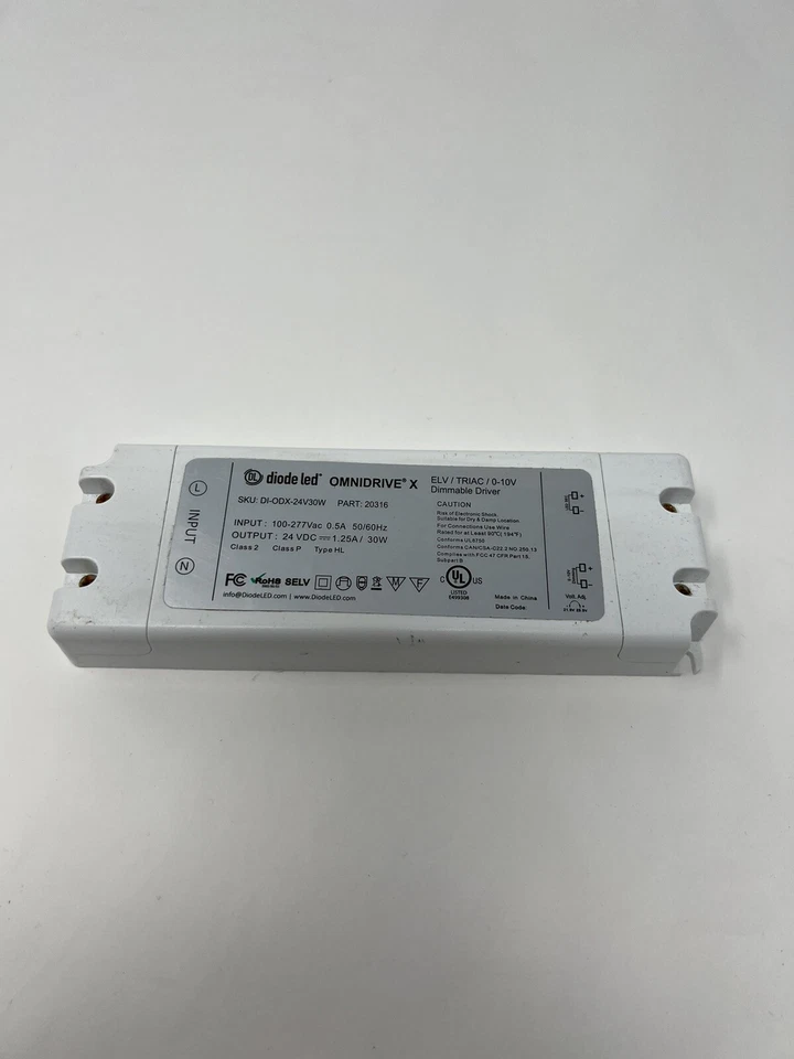 Diode LED 30W OMNIDRIVE Driver, Dimmable, 120V-277V AC / 24V DC - Image 1 of 4