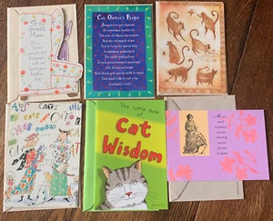 New Funny 6 Cards Kitty CAT  Greetings Envelopes Humor Pet Love Hallmark - Picture 1 of 7