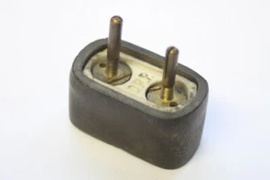 alter Stecker Porzellan Keramik Netzstecker alte Version 6A/250V schwarz DRP - Bild 1 von 12
