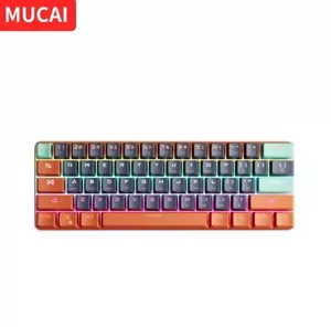 60% Gaming Keyboard (Hot-swappable Red Switches, Black/orange, USB-C, Ergonomic) - Picture 1 of 10
