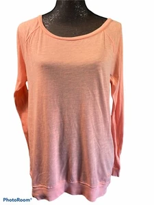 Victorias Secret Pink Womens Size S Peach Cotton Blend Shirt - Picture 1 of 8