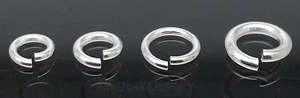 925 Solid Sterling Silver Open Jump Rings Bail Connectors 5/6/7/8mm Attach Charm - Picture 1 of 2