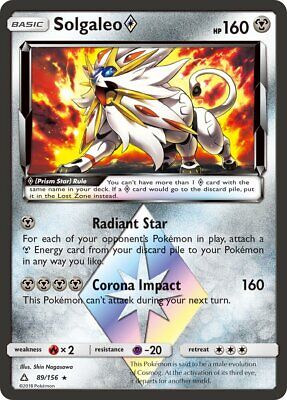 Solgaleo Prism Star 89/156 - Ultra Prism - Holo Pokemon Card - Near Mint (NM)