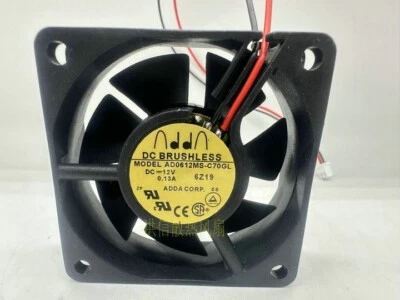 1 PCS  ADDA Fan AD0612MS-C70GL DC12V 0.13A 6020  6cm 2 wire cooling fan - Image 1 of 4