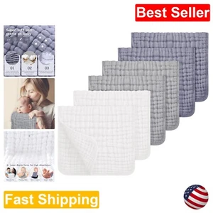 Premium 6-Layer Muslin Burping Cloths - Gentle on Baby's Skin & Easy Care - Picture 1 of 8