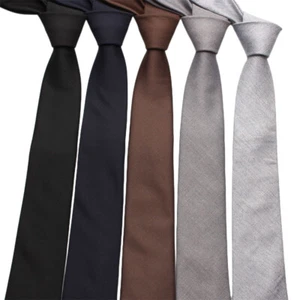 Men Solid 6CM Skinny Necktie Wedding Party Formal Business Neck Tie LE23029 - Picture 1 of 10