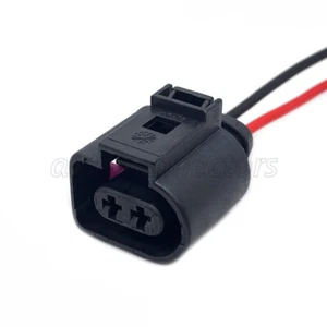 For VW Audi Seat Skoda 1J0 973 722 2-Pin Female Connector Plug Harness 1J0973722 - Picture 1 of 2