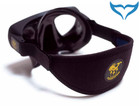 Maskenband Klett schwarz Poseidon Logo gelb Band Tauchmaske universal Neopren Ne