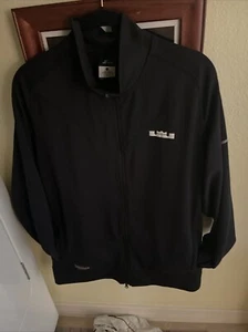Nike Dri Fit LeBron James zippered Jacket Diamond Collection mens L Black - Picture 1 of 9