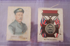 Australian issued WW1 heroes Silk badges VC Tollerton & Cptn. Fryatt