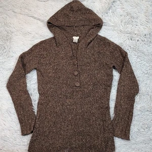 Maurices Sweater Womens M Brown Hoodie Preppy Cozy Comfort Soft Casual - Picture 1 of 9