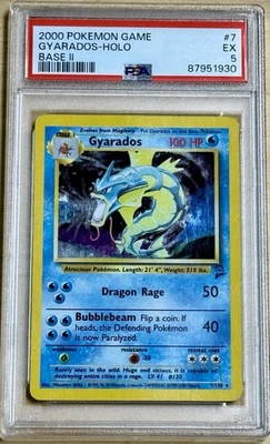 2000 Pokemon Game Gyarados Holo Base II 2 #7 7/130 PSA 5 EX - Image 1 of 2