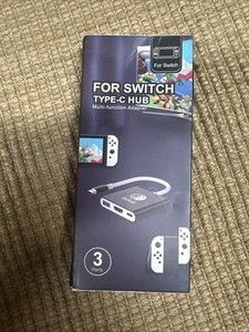 Nintendo Switch OLED 3-in-1 Type-C Hub Adapter USB-C to USB 3.0 HDMI & USB-C PD - Picture 1 of 1