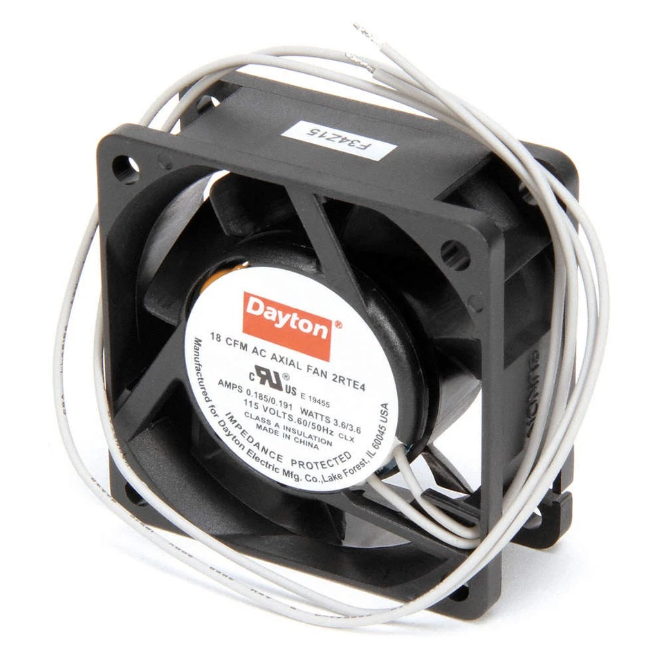 Ventilador axial DAYTON 2RTE4, cuadrado, 2-3/8" H, 18 CFM 2RTE4 Foto 1 de 1