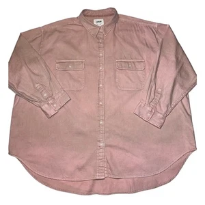 Camicia donna Aerie manica lunga 100% cotone colletto bottoni rosa taglia XL - Foto 1 di 6