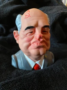 1989 SPITTING IMAGE MIKHAIL GORBACHEV RUBBER BUST SQUEAKY TOY SOVIET RUSSIA TOY - Picture 1 of 5