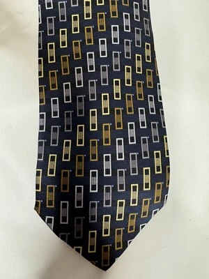 "Corbata de cuello Kilburne Finch 100 % seda nueva con etiqueta rectángulos 57"" X 4""" Foto 1 de 4