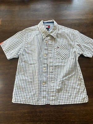 Tommy Hilfiger Boys Size 7 Plaid Button Up Short Sleeve Shirt, B#8 - Image 1 of 4