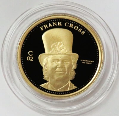 CAJA MONEDAS RARAS FRANK CROSS GOLD 2021 "IN SCROOGED WE TRUST" 1 oz 999,9 FINE CHIVE Foto 1 de 4