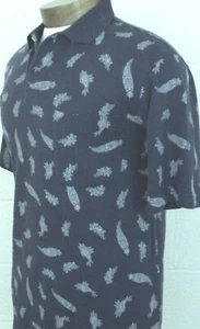 Camisa Tejida Daniel Cremieux Pequeña Manga Corta Algodón Denim Oscuro Para Hombres Nueva - Imagen 1 de 6