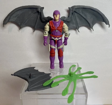 GI Joe ARAH 1987 Nemesis Enforcer complete, w/ Custom 3D printed Wings Cover
