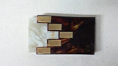 Ancien Porte-cartes visite Art Déco Auguste Bonaz Bakelite Galalithe Celluloïd - Photo 1/4