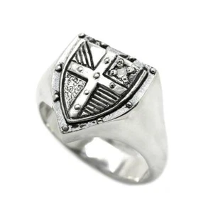 Varangian Knight's Shield Signet Sterling Silver 925 - Picture 1 of 8