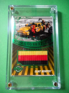 Clint Bowyer 2009 Wheels STOP & GO SWATCHES Pit Wall Banner Card SGB-CB 08/10 - Picture 1 of 3