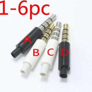 Mini 3.5mm Stereo Male Headset Jack 4 Pole 3.5 mm Audio Plug Adapter Connector - Picture 1 of 6