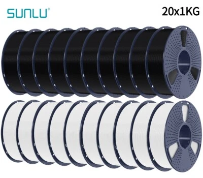 SUNLU 5KG/10KG/20KG PLA+ 3D Printer Filament 1KG/2.2LBS Spool Eco-Friendly - Image 1 of 4