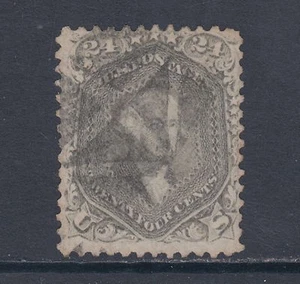 US Sc 78b used 1862 24c gray Washington w/ Negative X Fancy Cancel   - Picture 1 of 2