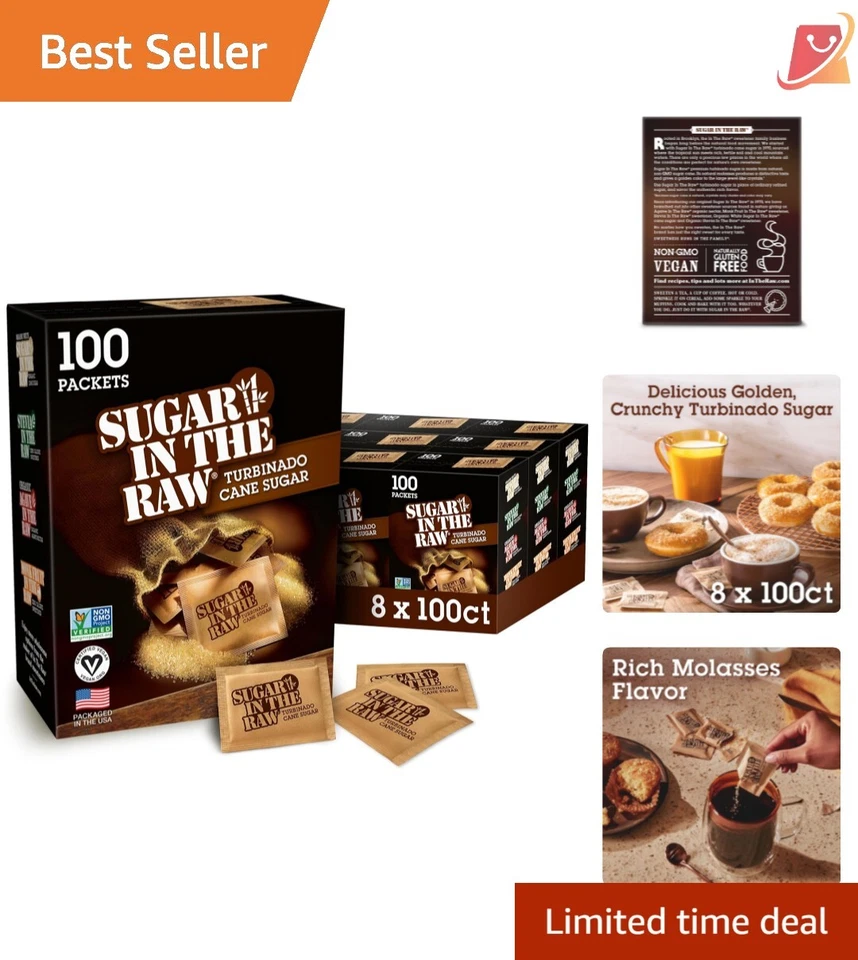 Sugar in The Raw 100 Ct - 16 Ounce 12 per Case.