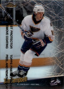1998-99 Finest Blues Hockey Card #118 Jim Campbell