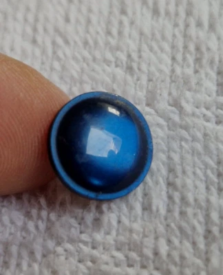 3 Mini Knöpfe Blusenknöpfe Puppenkleider - tief dunkelblau - 1 cm Durchmesser - Bild 1 von 4