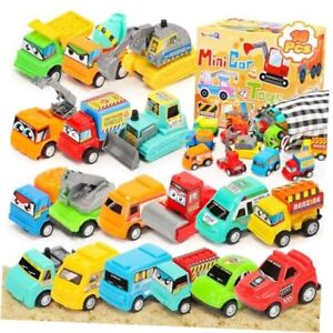 Toy Cars for Kids, 18Pcs Construction Toys Mini Excavator Tow Truck Toy 18pcs
