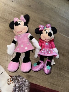 2 x 10 Zoll Stofftier Minnie Mouse.  Disney Plüschtier. SIEHE ALLE FOTOS - Bild 1 von 11