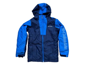 Columbia Blue Raincoat Weather-Resistant Hooded Design Kids Size M(10-12) - Picture 1 of 6