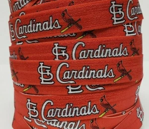 FOE, St Louis Cardinals, Fold Over Elastic 5/8" By the yard NEW - Picture 1 of 1