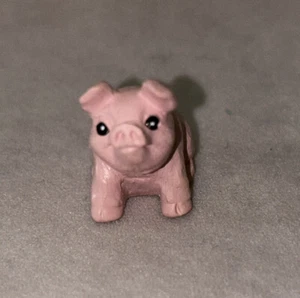 Miniature Pink Resin Pig Piggy Piglet Sitting Up Figure Figurine - Picture 1 of 5