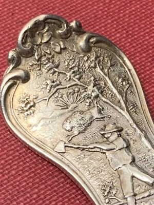 Court House South Bend Indiana Crest Seal Bison Sterling Souvenir Spoon Foto 1 de 4