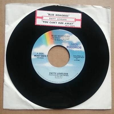 PATTY LOVELESS Blue Memories 45 7" COUNTRY Vinyl Record MCA Records 1990 Foto 1 de 2