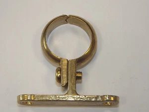 22mm Pipe Bracket, Brass for wall Etc, Split Tube Clamp, School Board pipe Clip - Picture 1 of 3