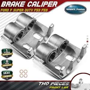 2x Brake Caliper with 2 Pistons for Ford F Super Duty F53 F59 Front Left & Right