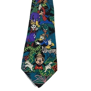 Disney 100% Seide Krawatte Mickey HANDARBEIT Vintage Donald Goofy 1995-1999 - Bild 1 von 8
