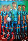 SARRO Fußball-Wandkalender WM 2014 - Farbenfrohe Gemälde / Super Deko f. EM 2024