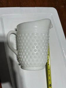 Vintage Large 2-Quart Fenton Milk Glass Hobnail Farmhouse Cottage Style EUC - Picture 1 of 6