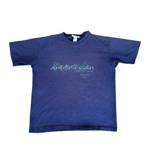 Vintage Northern Reflections Hemd Herren mittelblau American Birds Grafik 90er - Bild 1 von 5