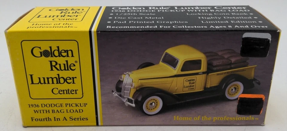 Camioneta Dodge Liberty Classic 72015 Golden Rule Lumber 1936 con carga de bolsa Foto 1 de 1