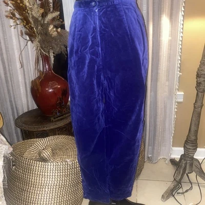 Pantalones de cigarrillo de terciopelo vintage 2 4 tiro alto pierna cónica plisada frontal 26,5 W años 60 Foto 1 de 4